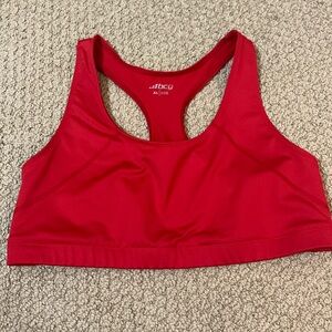BCG red casual sports bra